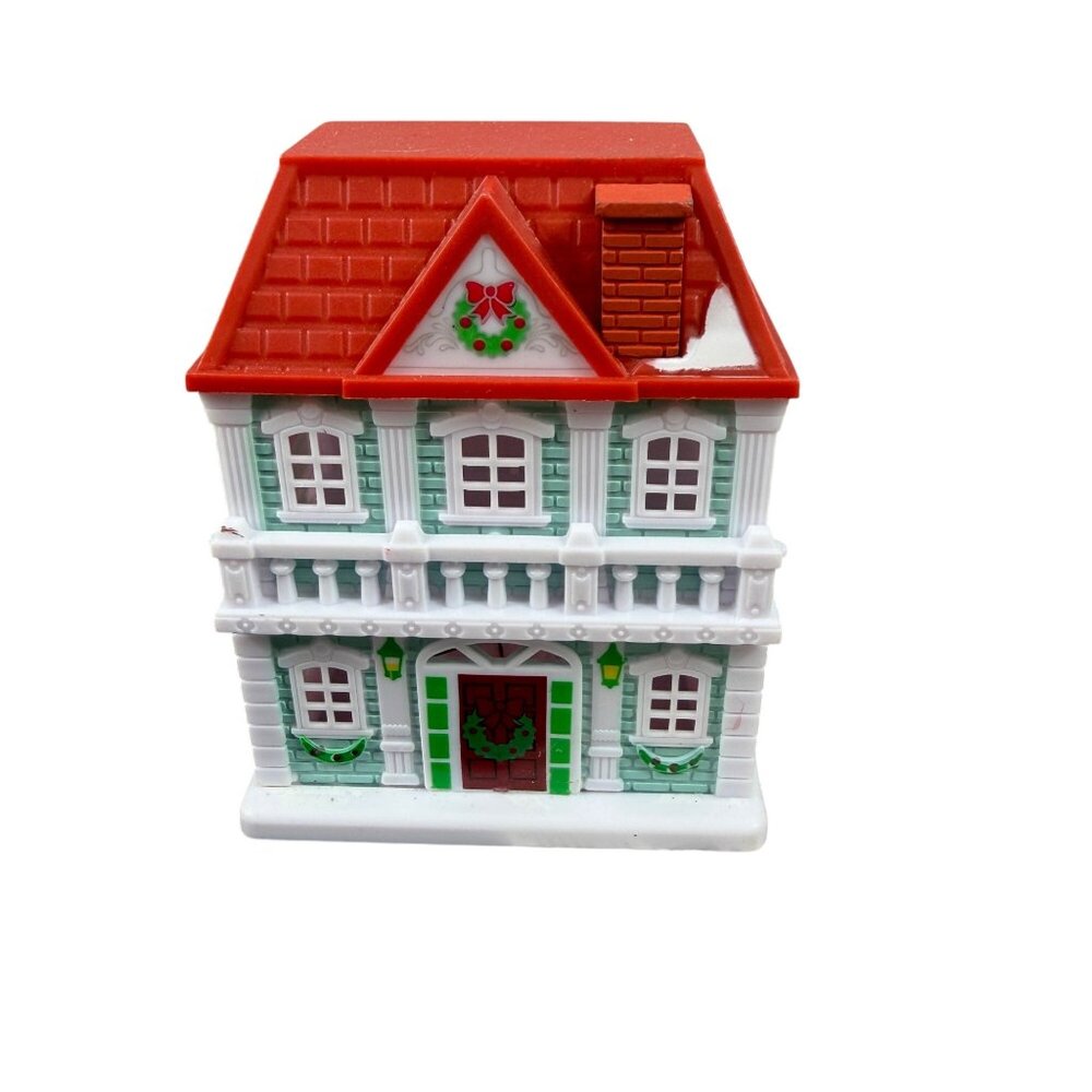 Cobblestone Corners House Miniature Lighted Building Battery Operated Village